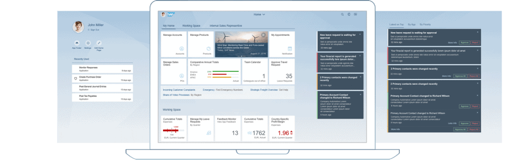 SAP Fiori Launchpad Viewport Center