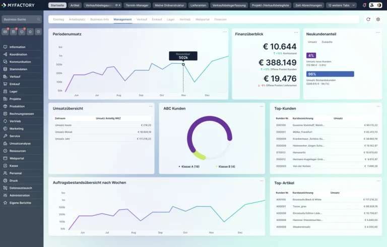 myfactory ERP Screenshoot