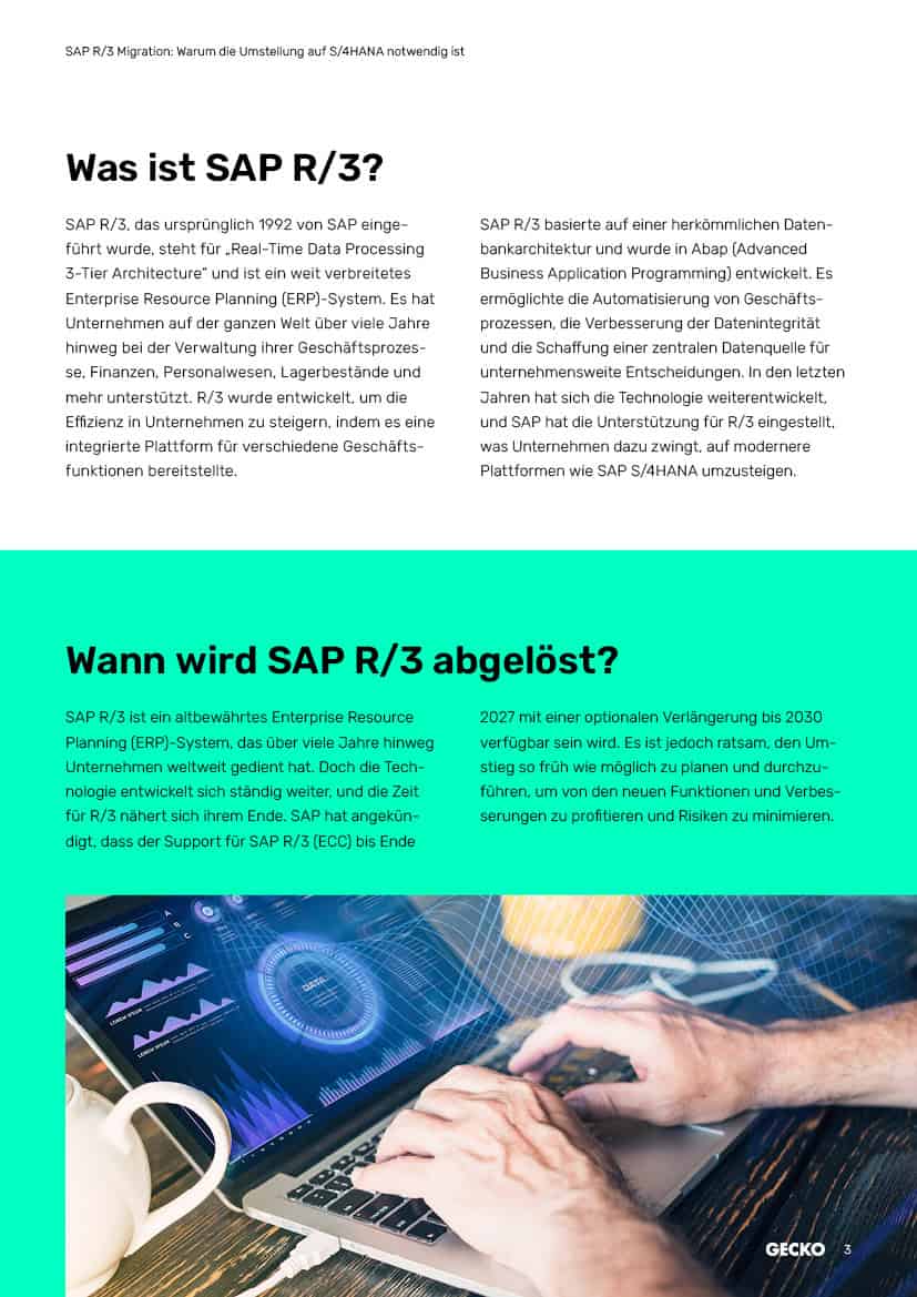 SAP R3 zu S4/HANA Migration und Transformation Whitepaper