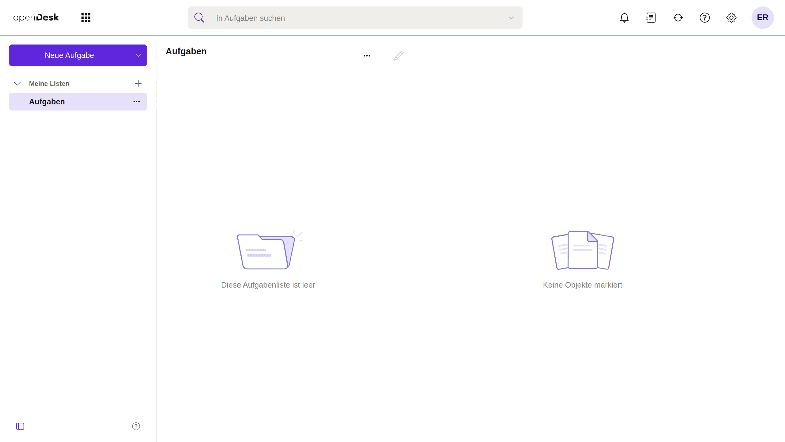 openDesk Open-Xchange Aufgaben